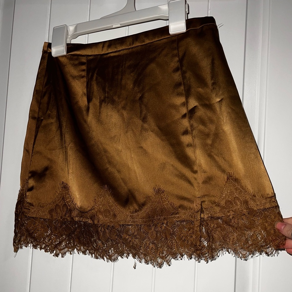 Silky brown urban outfitters skirt